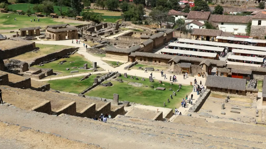 View from the Ollantaytambo archaeological site.
