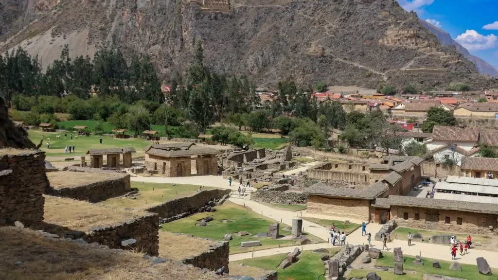 View from the Ollantaytambo archaeological site.