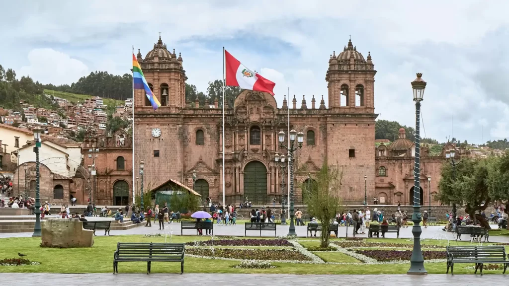 View of the Cusco Cathedral.
