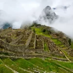 Vista panoramica de la arquitectura del camino inca.