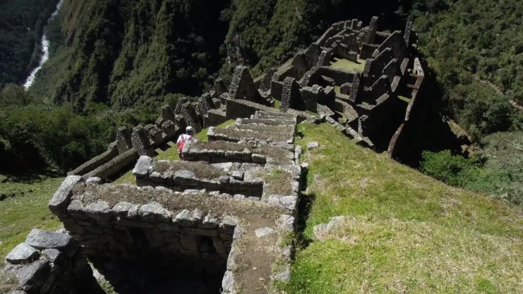 Panoramic view of the architecture of the Inca Trail.