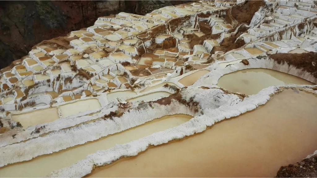 View of the Maras salt mines.